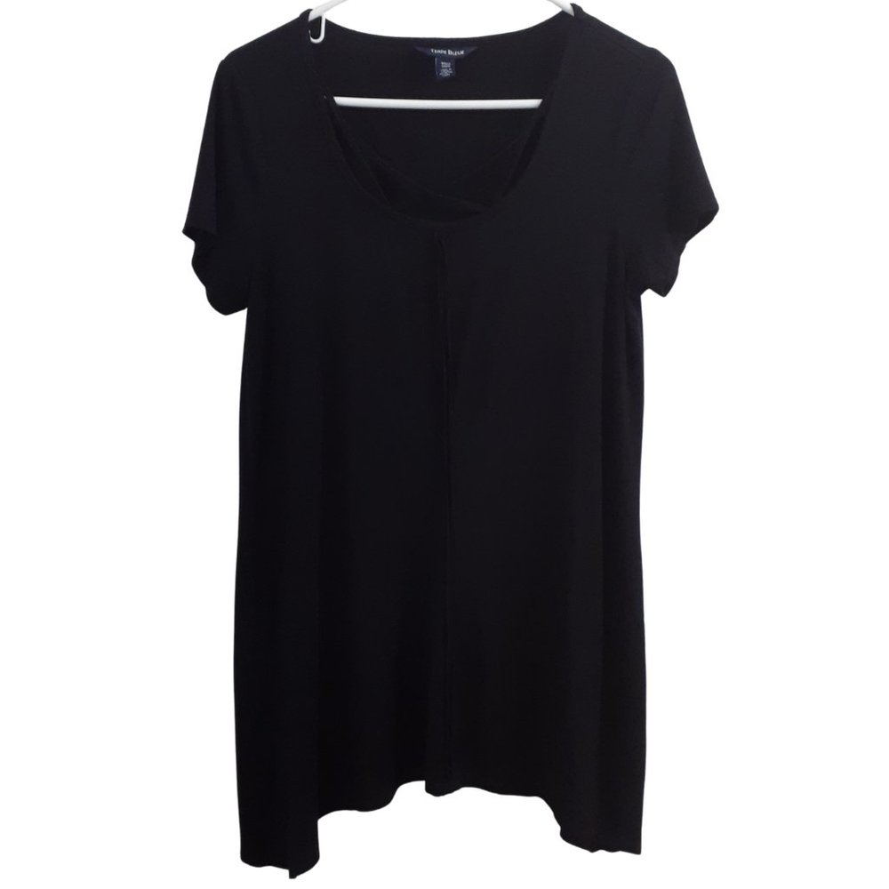 Terre Bleue Black Flowy Tunic Size Small